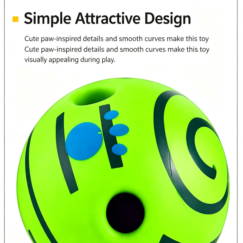 Interactive Dog Toy Ball, Shake & Chew Sound Making Toy for Indoor Outdoor Play, Enrichment Play Toy for Small Medium Large Dogs