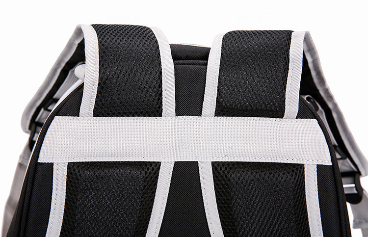 Cat Space Backpack Carrier, Semi‑Shaded Privacy Clear Pet Travel Backpack, Breathable Carrier for Small Cats & Puppies Under 6kg