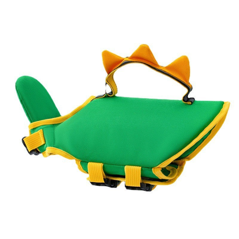 Cute Cartoon Dog Life Jacket | Bee, Duck & Crocodile Pet Swim Vest with Head Support, Reflective Rescue Handle & Leash D-Ring