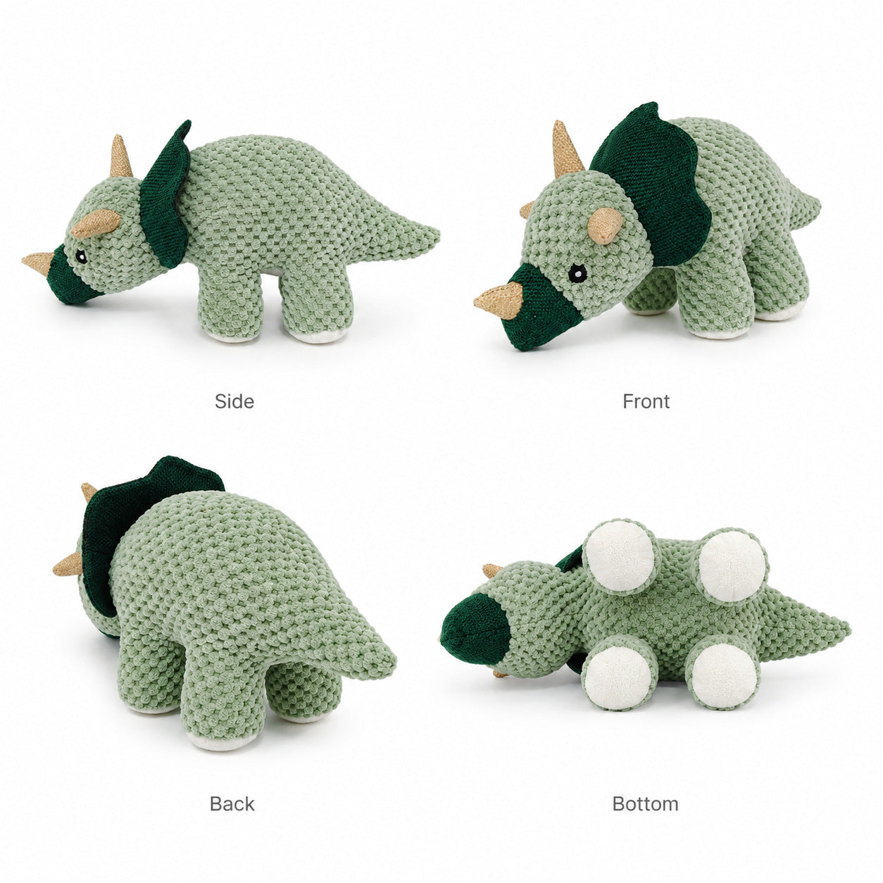 Green Dinosaur Plush Pet Toy, Soft Interactive Chew Toy for Dogs and Cats, Lightweight Cuddle & Fetch Play Toy