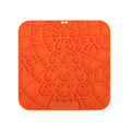 Christmas Themed Square Silicone Pet Lick Mat Holiday Printed Suction Slow Feeder Pad for Dogs Cats