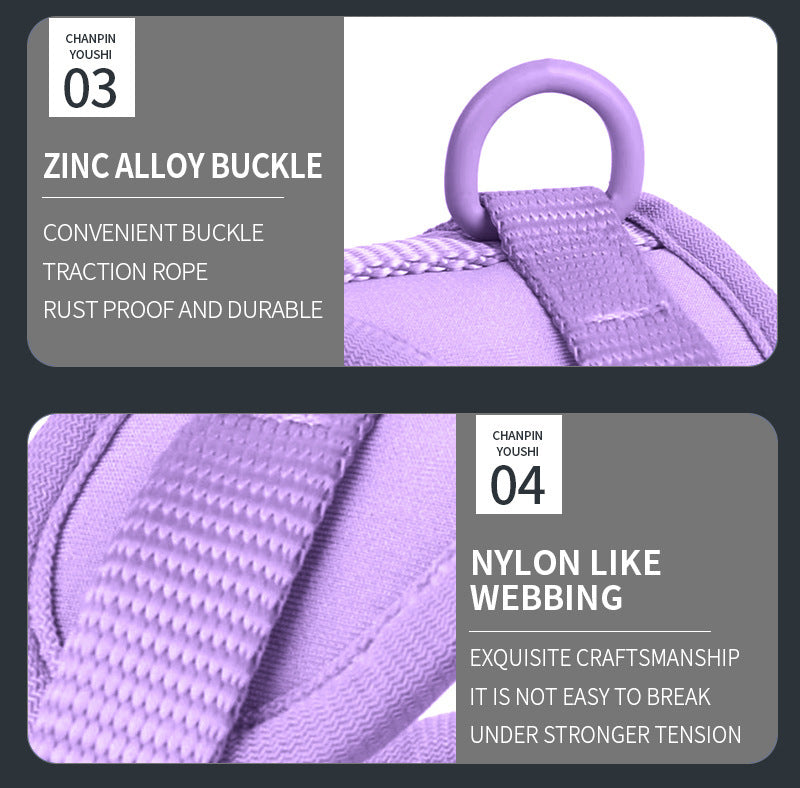 Anti-Escape Anti-Pull Dog Harness 4-Piece Set, Adjustable Breathable Pet Walking Kit with Collar, Leash & Poop Bag Dispenser, 15 Colors Available