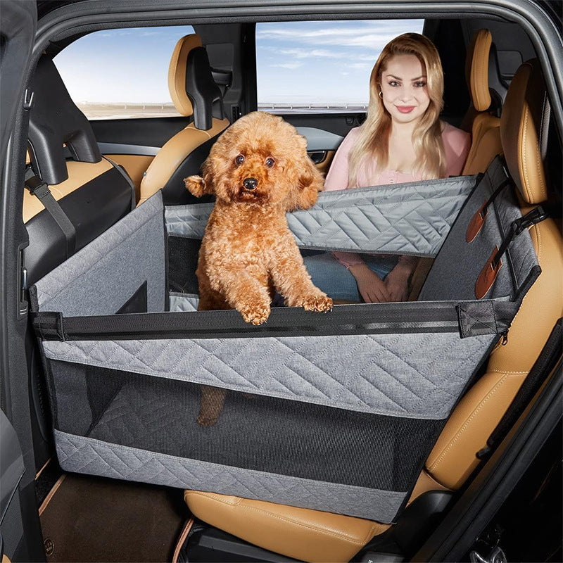 Dog Car Single Seat Booster Seat, Waterproof Pet Car Seat Cover for Dogs & Cats, Anti‑Scratch Non‑Slip for Car SUV Truck 