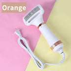 2‑in‑1 Pet Hair Dryer Brush, 300W Low‑Noise Hot Air Grooming Comb, 3 Speed Adjustable, Detangling & Drying Brush for Dogs & Cats, 110‑230V Multi‑Plug
