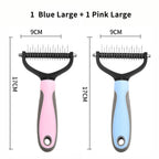 Double‑Sided Pet Dematting Comb for Dogs & Cats, Detangler Tool for Matted Tangled Fur, Summer Grooming & Thinning Brush