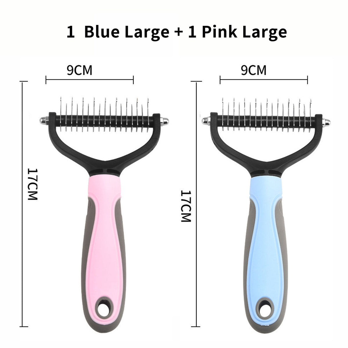 Double‑Sided Pet Dematting Comb for Dogs & Cats, Detangler Tool for Matted Tangled Fur, Summer Grooming & Thinning Brush