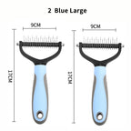 Double‑Sided Pet Dematting Comb for Dogs & Cats, Detangler Tool for Matted Tangled Fur, Summer Grooming & Thinning Brush