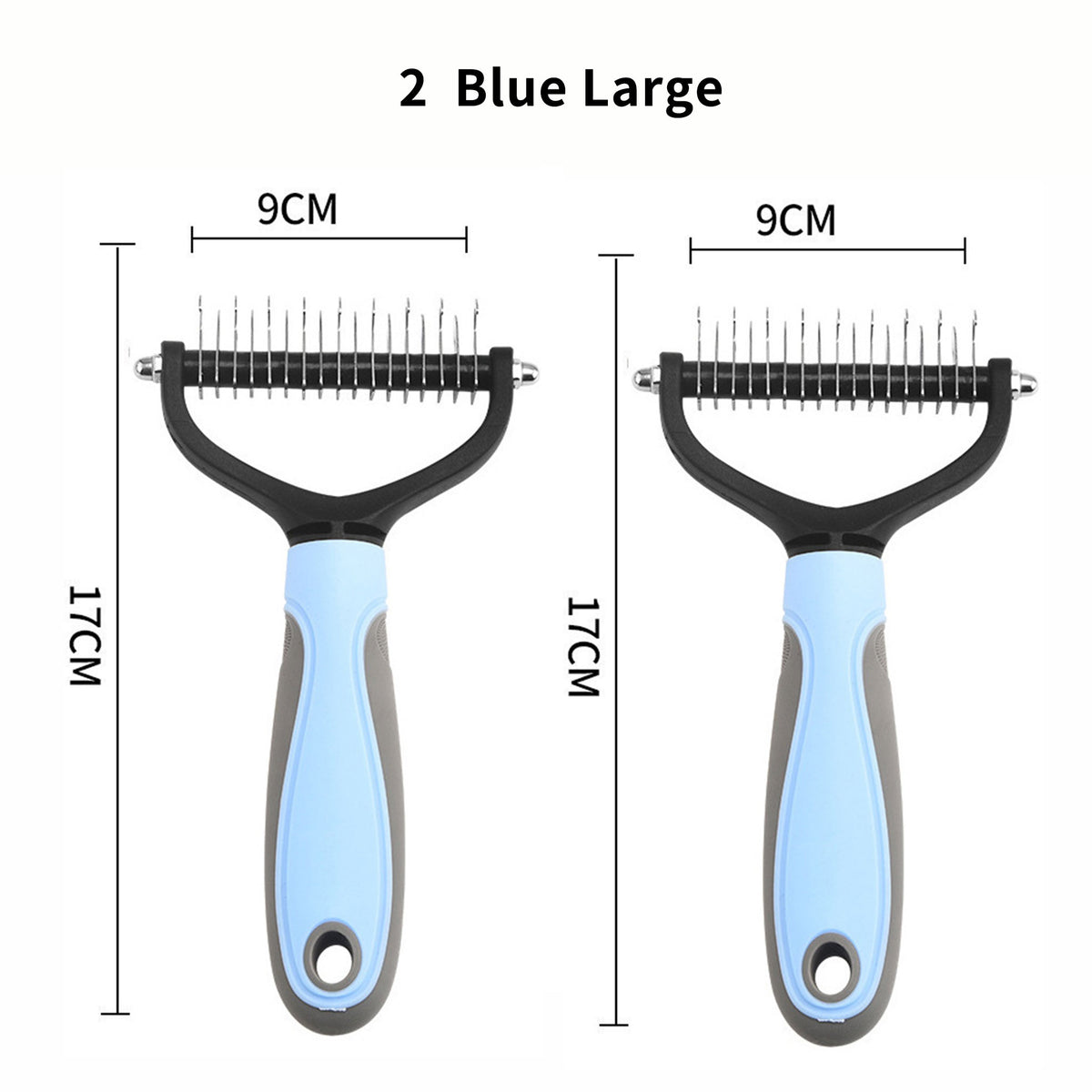 Double‑Sided Pet Dematting Comb for Dogs & Cats, Detangler Tool for Matted Tangled Fur, Summer Grooming & Thinning Brush
