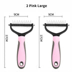 Double‑Sided Pet Dematting Comb for Dogs & Cats, Detangler Tool for Matted Tangled Fur, Summer Grooming & Thinning Brush