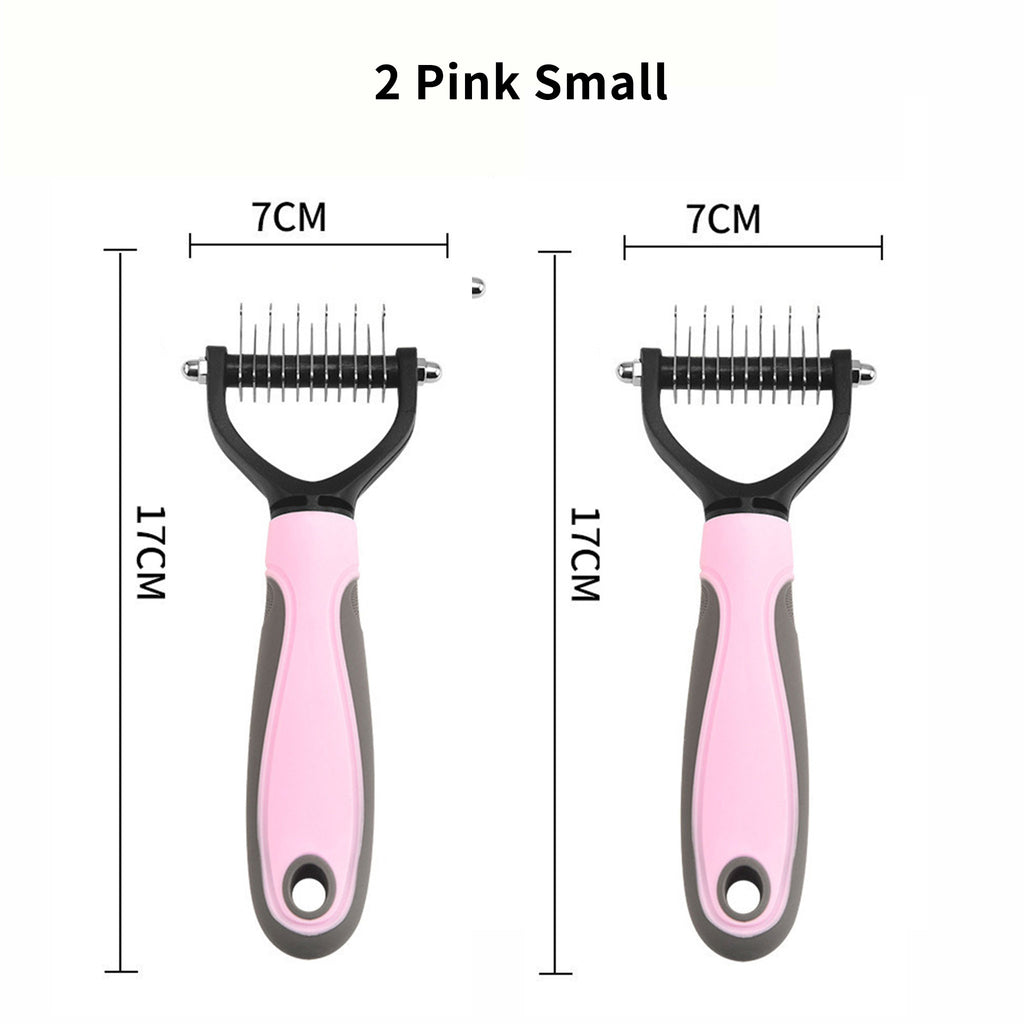 Double‑Sided Pet Dematting Comb for Dogs & Cats, Detangler Tool for Matted Tangled Fur, Summer Grooming & Thinning Brush