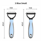 Double‑Sided Pet Dematting Comb for Dogs & Cats, Detangler Tool for Matted Tangled Fur, Summer Grooming & Thinning Brush