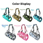 Turquoise full-body dog lift harness with padded support handle
