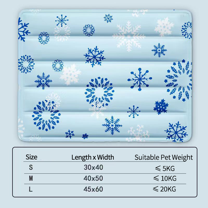 Pet Self Cooling Gel Mat, Non-Toxic Summer Cool Bed for Dogs & Cats, Waterproof Scratch Resistant 4 Sizes XS-L