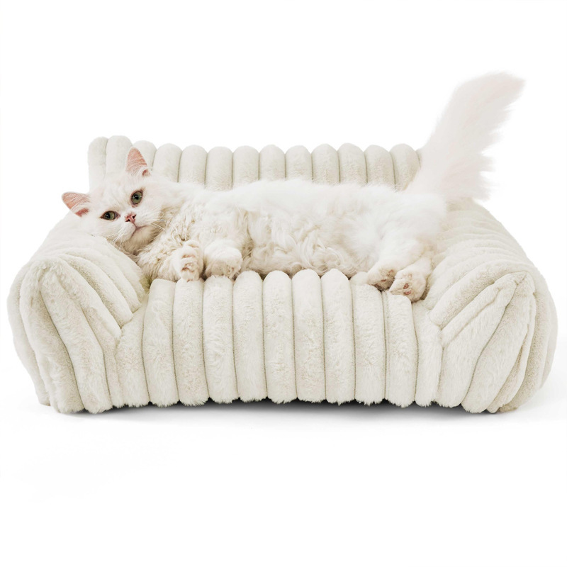 Luxury Removable Washable Mini Pet Sofa Couch, 3 Sizes Soft PP Cotton Sponge Dog Cat Bed