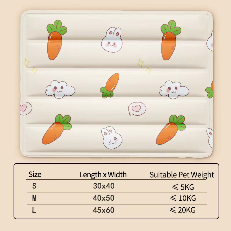 Pet Self Cooling Gel Mat, Non-Toxic Summer Cool Bed for Dogs & Cats, Waterproof Scratch Resistant 4 Sizes XS-L
