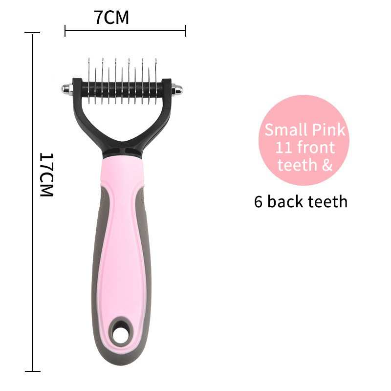 Double‑Sided Pet Dematting Comb for Dogs & Cats, Detangler Tool for Matted Tangled Fur, Summer Grooming & Thinning Brush