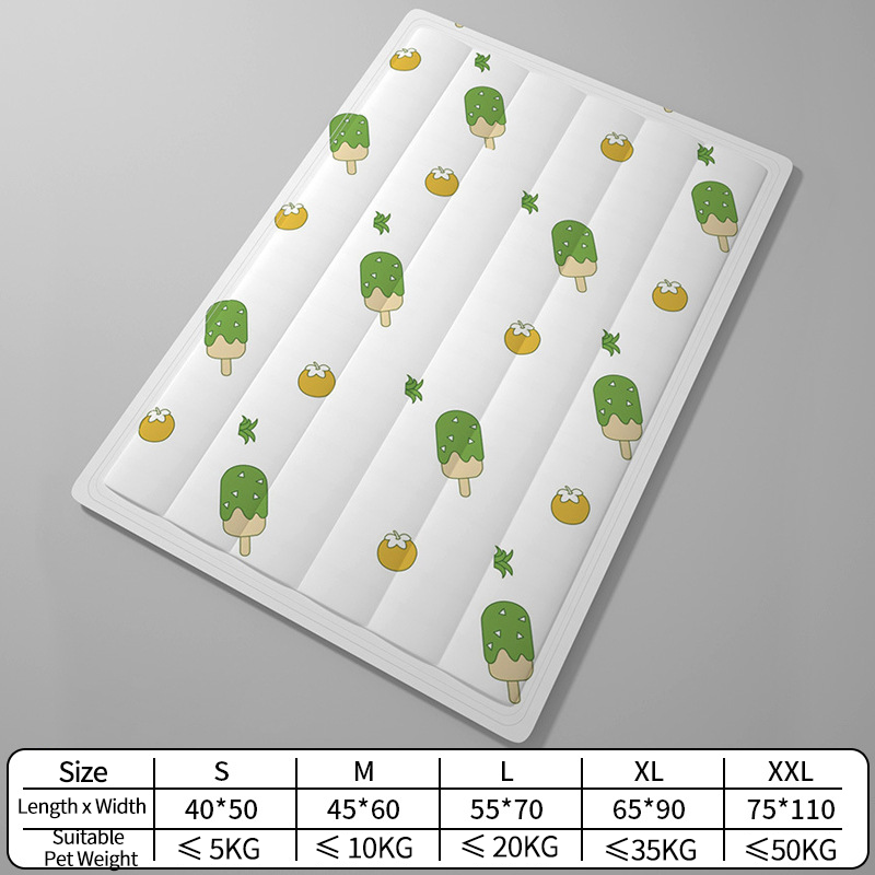Pet Self Cooling Gel Mat, Non-Toxic Summer Cool Bed for Dogs & Cats, Waterproof Scratch Resistant 4 Sizes XS-L