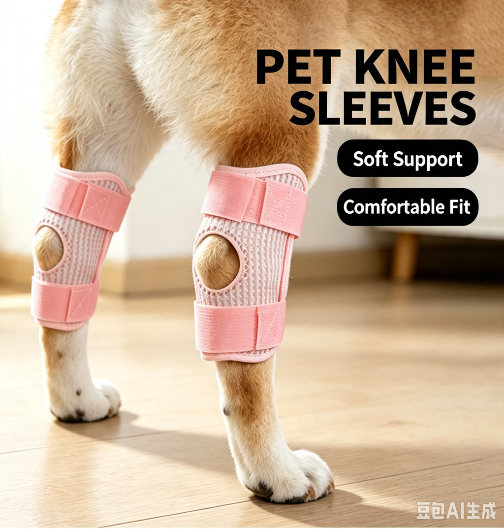 Dog Knee Brace Pet Leg Support Brace Joint Protection Sleeve with Adjustable Velcro, Breathable 3D Mesh Pet Leg Sleeve for Dogs Hind Leg & Front Leg