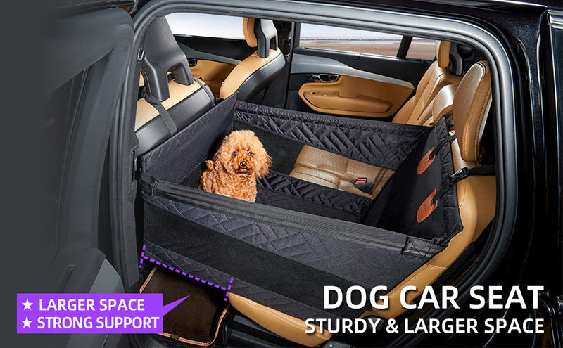Dog Car Single Seat Booster Seat, Waterproof Pet Car Seat Cover for Dogs & Cats, Anti‑Scratch Non‑Slip for Car SUV Truck 