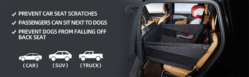 Dog Car Single Seat Booster Seat, Waterproof Pet Car Seat Cover for Dogs & Cats, Anti‑Scratch Non‑Slip for Car SUV Truck 