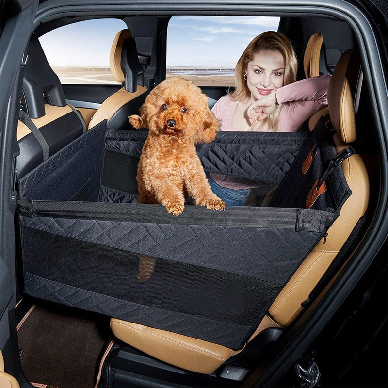 Dog Car Single Seat Booster Seat, Waterproof Pet Car Seat Cover for Dogs & Cats, Anti‑Scratch Non‑Slip for Car SUV Truck 