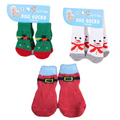 Christmas Anti-Slip Dog Socks, 3 Sets (12 Pcs Total), 15 Holiday Patterns For Puppy Medium Large Dogs