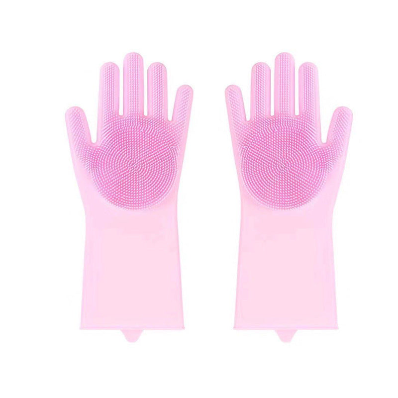 Thickened Silicone Pet Grooming Gloves, Up to 3000 Soft Massage Bristles, Dog Cat Bathing Brush Glove, Splash‑Resistant Deshedding Glove for Long & Short Haired Pets