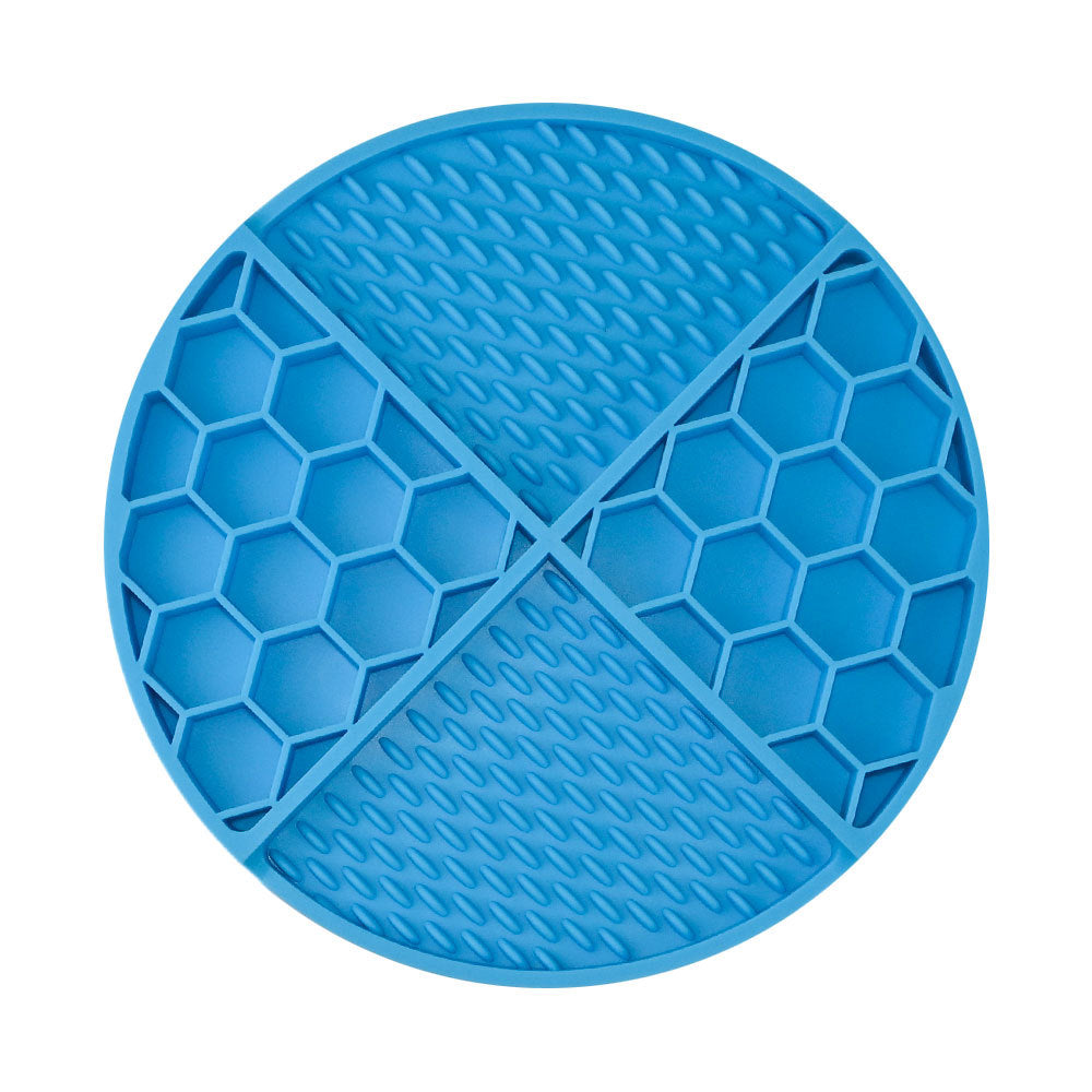 Silicone Slow Feeder Mat for Dogs & Cats, 61 Suction Cups Anti‑Slip Puzzle Feeding Mat, Dual‑Height Ridge Design for Wet & Dry Food