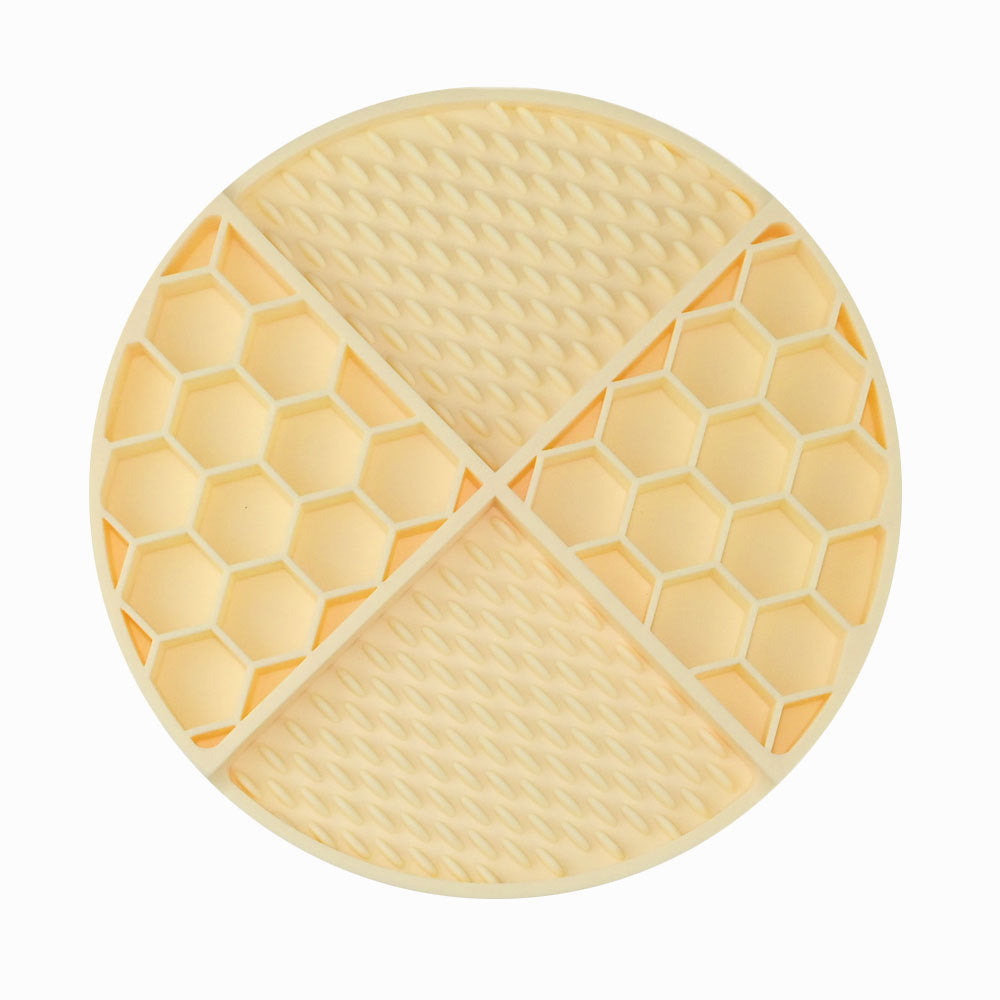 Silicone Slow Feeder Mat for Dogs & Cats, 61 Suction Cups Anti‑Slip Puzzle Feeding Mat, Dual‑Height Ridge Design for Wet & Dry Food