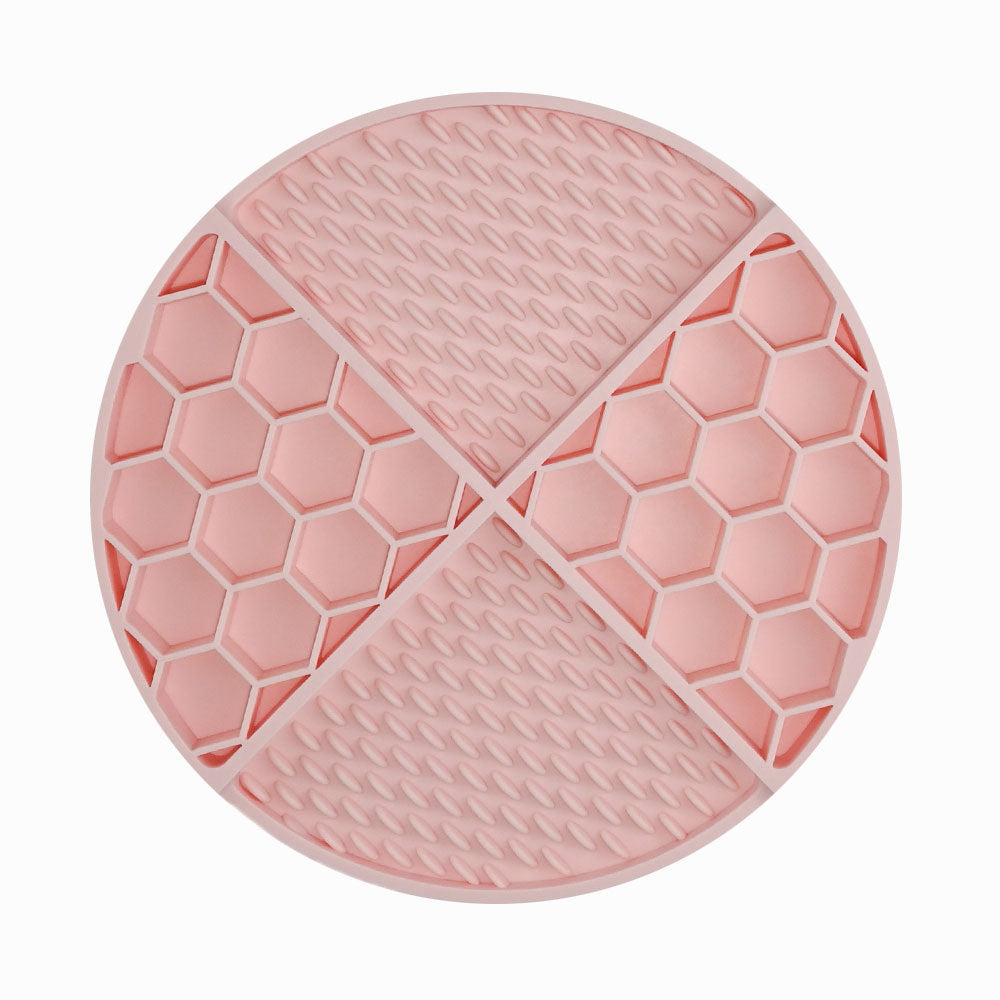 Silicone Slow Feeder Mat for Dogs & Cats, 61 Suction Cups Anti‑Slip Puzzle Feeding Mat, Dual‑Height Ridge Design for Wet & Dry Food