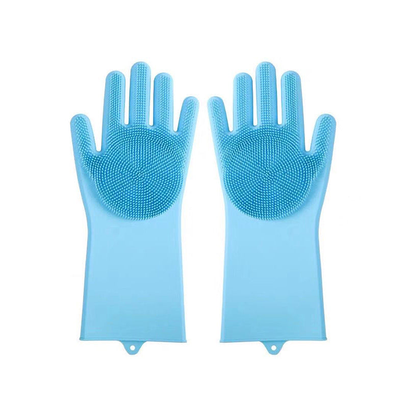Thickened Silicone Pet Grooming Gloves, Up to 3000 Soft Massage Bristles, Dog Cat Bathing Brush Glove, Splash‑Resistant Deshedding Glove for Long & Short Haired Pets