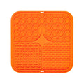 4 Grid Basic Square Silicone Pet Lick Mat Strong Suction Slow Feeder Pad for Dogs Cats
