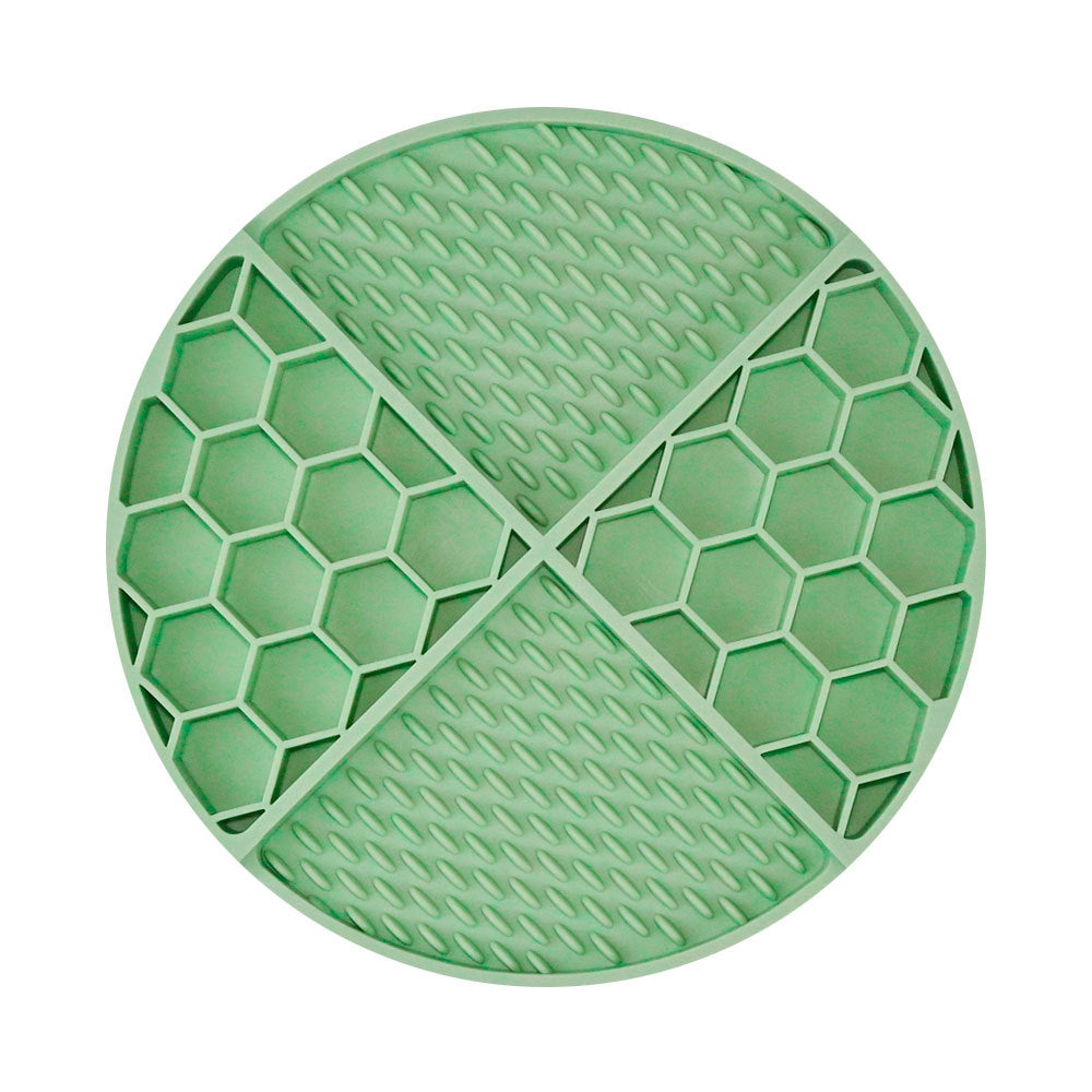 Silicone Slow Feeder Mat for Dogs & Cats, 61 Suction Cups Anti‑Slip Puzzle Feeding Mat, Dual‑Height Ridge Design for Wet & Dry Food