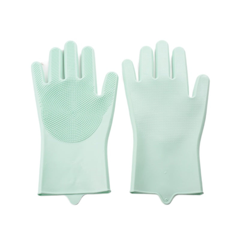 Thickened Silicone Pet Grooming Gloves, Up to 3000 Soft Massage Bristles, Dog Cat Bathing Brush Glove, Splash‑Resistant Deshedding Glove for Long & Short Haired Pets