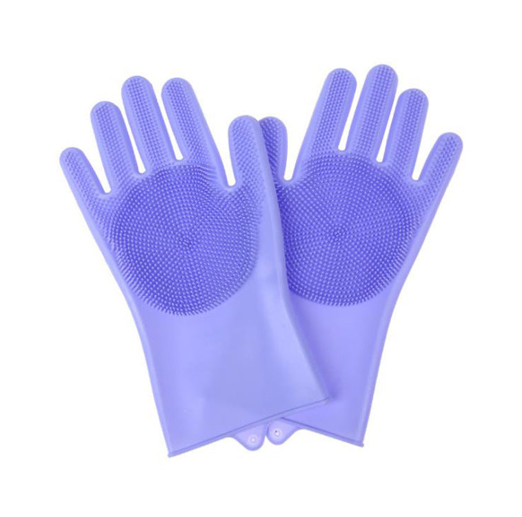 Thickened Silicone Pet Grooming Gloves, Up to 3000 Soft Massage Bristles, Dog Cat Bathing Brush Glove, Splash‑Resistant Deshedding Glove for Long & Short Haired Pets