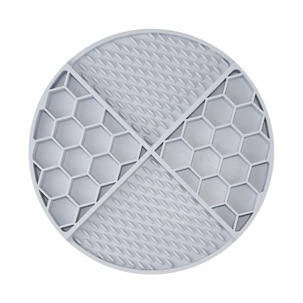 Silicone Slow Feeder Mat for Dogs & Cats, 61 Suction Cups Anti‑Slip Puzzle Feeding Mat, Dual‑Height Ridge Design for Wet & Dry Food